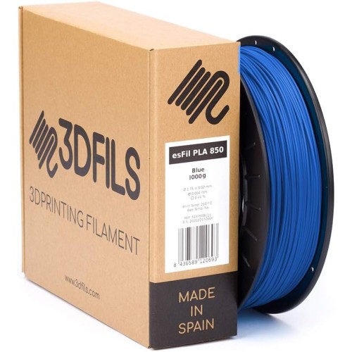 3DFILS - PLA Filament for 3D Printing esFil PLA Ingeo 3D850: 1.75 mm, 1 kg, Electric Blue