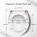Pipishell Toilet Seat with Soft-Close Mechanism, Quick Release Function for Easy Cleaning