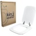 Yes Ideal Standard Conca Series Polyester Toilet Seat with Wooden Core, European White with Chrome Metal Hinges