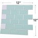 Art3d A17000GN Peel & Stick Tile Mirrors, Kitchen, Gloss Teal Green, 30 x 30 cm