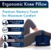 Physician Developed Knee Pillow - Physician Written Manual Included - Medical Memory Foam Wedge for Side Sleepers, Sciatica, Lower Back Pain - Leg Pillow for Side Sleepers