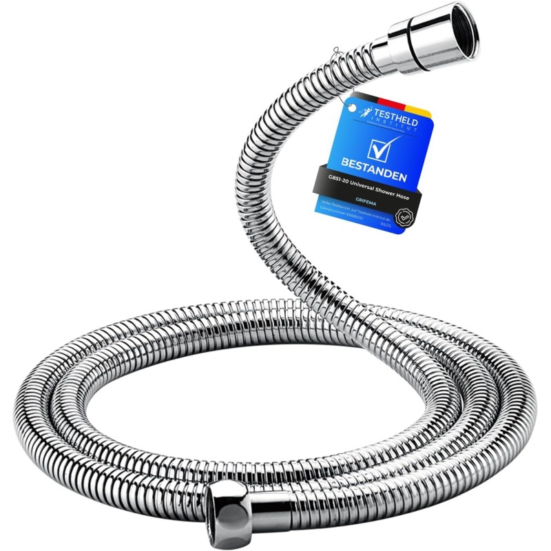 GRIFEMA COMPLENTOS-G851-SE Flexible Shower Hose, Water-Saving Hand Shower / Round Shower Head with Rain Shower and Massage Function