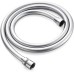 GRIFEMA Shower Hose 2 m - Flexible Smooth PVC Shower Hose 200 cm, Anti-Kink & Leak-Free, Universal ½ Inch Connection, Durable Replacement Hose with Brass Connectors & Seals, Silver