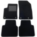 Vauxhall Crossland-X 2017 Onwards Tailored Black Car Mats Non Slip Rubber Heel Protectors Fixing Buttons