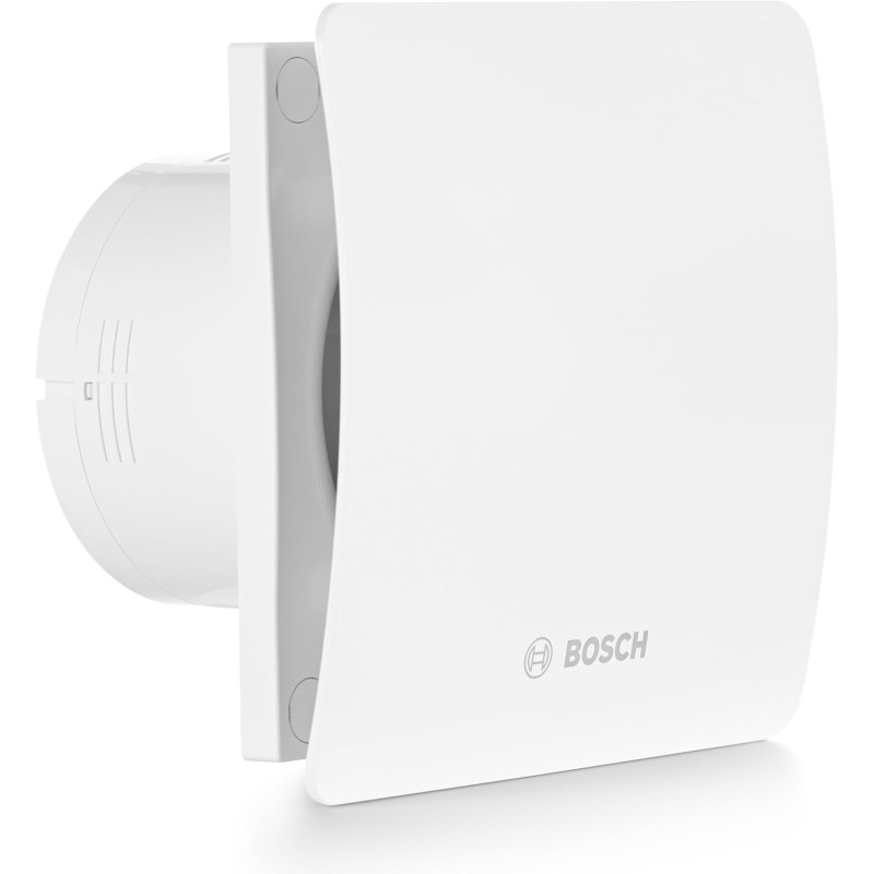 Bosch Bathroom Fan 1500 DH W 125 - For Ventilation in Bathrooms and Toilet, Against Moisture and Mould - With Hygrostat and Timer - 125 mm Diameter