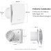 Bosch Bathroom Fan 1500 DH W 125 - For Ventilation in Bathrooms and Toilet, Against Moisture and Mould - With Hygrostat and Timer - 125 mm Diameter