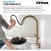 Kraus KPF-2820SFACB Oletto Едноръкохватка за кухня 17 инча Античен шампанско бронз