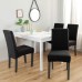 Junyito Chair Covers, Set of 4 / 6 Elastic Chair Covers, Universal Stretch Chair Covers Stretch for Dining Room Chairs 9Thick Velvet B-Black, 4 Pieces)