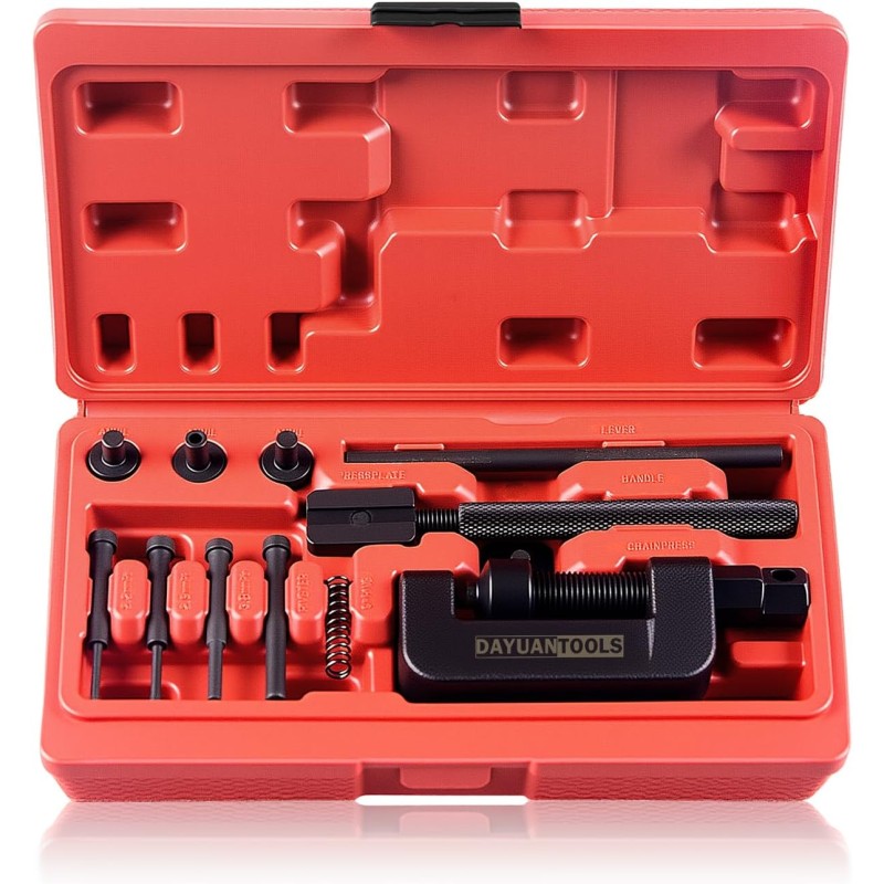 DAYUAN Chain Riveter Motorcycle, Motorcycle Chain Breaker Tool Set, Motorcycle Chain Separator Tool Riveting Tool, Riveting Tool Motorcycle, Motorcycle Chains Chain Separator for ATV Dirt Bike Bicycle