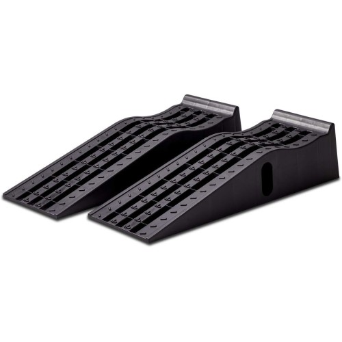 Cartrend 10639 Car Access Ramp Set, 3 Tonnes, Up to 235 mm Lifting Platform, Car Ramp, Ramp Loading Platform with Overrun Protection, Pack of 2