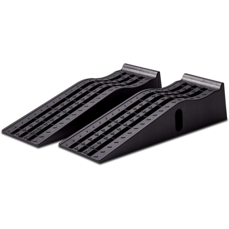 Cartrend 10639 Car Access Ramp Set, 3 Tonnes, Up to 235 mm Lifting Platform, Car Ramp, Ramp Loading Platform with Overrun Protection, Pack of 2