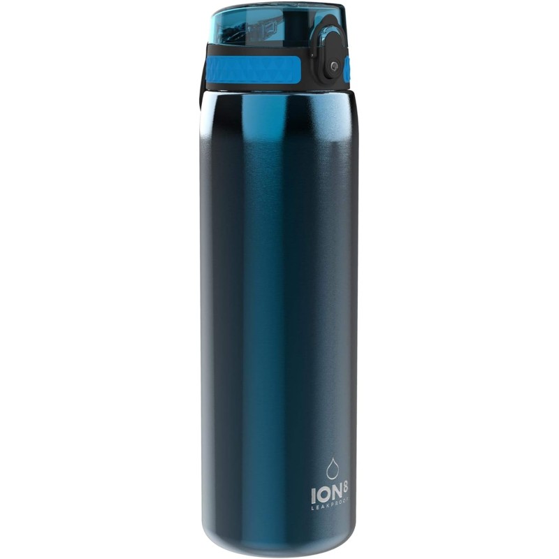 ion8 Leak Proof 1-Litre Sports Water Bottle, Stainless Steel, 1200 ml, Blue