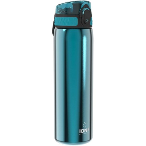 ION8 Lightweight Steel Water Bottle, 600 ml, Non-Insulated, Leak-Proof, One-Handed Opening, Secure Locking, Dishwasher Safe, Flip Lid, Carry Handle, Easy to Clean