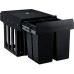 Relaxdays Built-In Rubbish Bin, 4-Way, Pull-Out Kitchen Bin for Base Cabinet, 4 x 8 Litres, 35.1 x 34.3 x 48 cm, Black