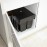 Relaxdays Built-In Rubbish Bin, 4-Way, Pull-Out Kitchen Bin for Base Cabinet, 4 x 8 Litres, 35.1 x 34.3 x 48 cm, Black