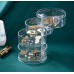 YAIHE 3 4 5 Tier Acrylic 360 Degree Rotating Jewelry Makeup Storage Box for Earrings Necklace Rings
