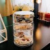 YAIHE 3 4 5 Tier Acrylic 360 Degree Rotating Jewelry Makeup Storage Box for Earrings Necklace Rings