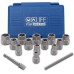 CCLIFE 15-Piece 3/8 Inch Cr-Mo Special Socket Wrench Insert Left Extractor Screw Extractor Nut Remover 8-19 mm Turbo Nuts