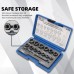 CCLIFE 15-Piece 3/8 Inch Cr-Mo Special Socket Wrench Insert Left Extractor Screw Extractor Nut Remover 8-19 mm Turbo Nuts