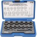 CCLIFE 15-Piece 3/8 Inch Cr-Mo Special Socket Wrench Insert Left Extractor Screw Extractor Nut Remover 8-19 mm Turbo Nuts