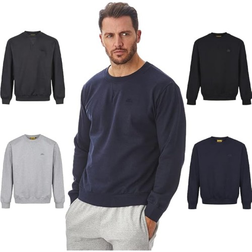 Iron Mountain Mens Recycled Yarn Eco Friendly Antipill Flexible Comfortable Crew Neck Soft Fleece Top Pullover