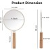 YEAKE Hand Mirror，Travel Makeup Mirror，Portable Lovely Wooden Vanity Mirror with Handle to Hang(round)