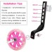 pwsap Bicycle Stabilisers for Children's Bike, Auxiliary Wheels for Children, Adjustable Children's Stabilisers, Universal Bike Training Wheels for 12 14 16 18 20 (Pink)