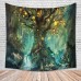 Zodight Tree of Life Tapestry, with Waterfalls and Elves Under Old Enchanted Tree, Psychedelic Forest Wall Decoration, Wall Hanging for Bedroom, Living Room, Dorm