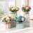 XONOR Artificial Flower Plants - Pot Mini Fake Hydrangea Flowers in Pot for Home Decor Party Wedding Office Patio Table Desk Decoration (Set of 4)