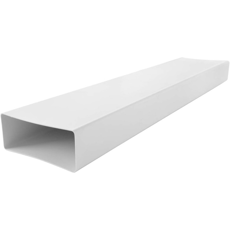 La Ventilazione White PVC Rectangular Air Vent Pipe 220mm x 90mm CT1229B