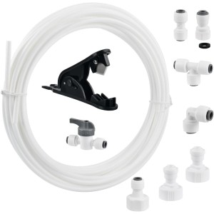 TMBMLPP 15 м комплект универсални връзки за водопроводна тръба, (1/4 инч, 1/2 инч, 3/4 инч, 7/16 инч) маркуч за вода, съединител за маркуч за хладилник, маркуч за хладилник, комплект връзки за водопроводна тръба