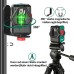 Hychika Cross Line Laser 30 m, self-levelling green line laser 360 ° degrees switchable horizontal/vertical/crossline with magnetic holder, IP54, USB charging and protective case