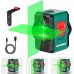 Hychika Cross Line Laser 30 m, self-levelling green line laser 360 ° degrees switchable horizontal/vertical/crossline with magnetic holder, IP54, USB charging and protective case