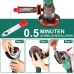 Hychika Cordless Battery-Powered Angle Grinder and Cutter with 115 mm Disc Diameter, 18 V, Idle Speed: 8500 min-1, Lock Switch