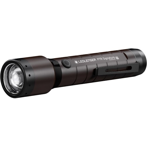 Ledlenser P7R Signature LED Torch with Red Light, Rechargeable Lithium 21700 Battery, Waterproof IP68, 2000 Lumens, Focusable, Constant Light, Light Range 330 m, Belt Bag and Charging Station