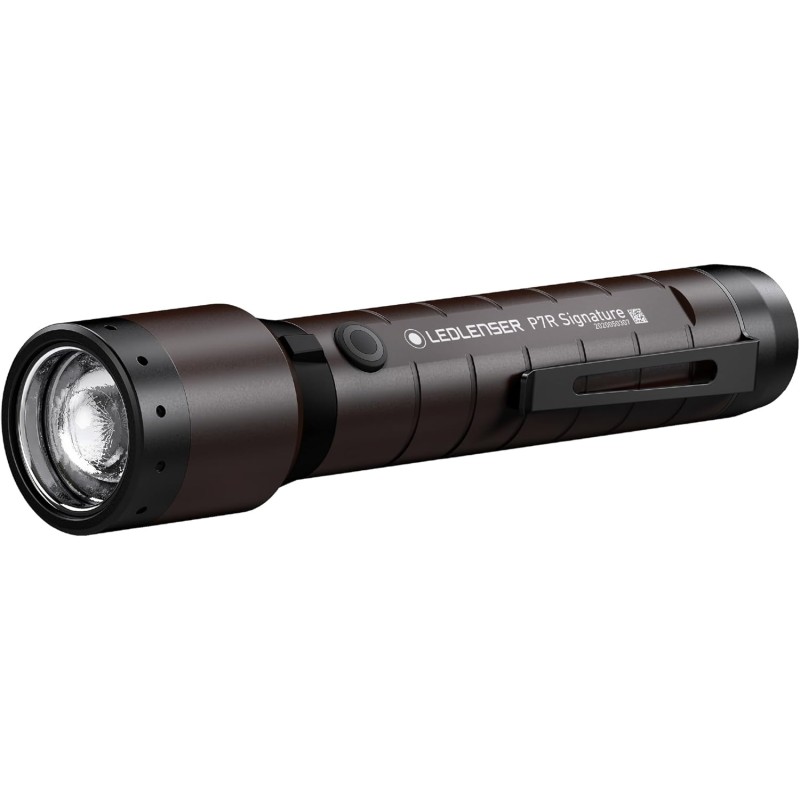 Ledlenser P7R Signature LED Torch with Red Light, Rechargeable Lithium 21700 Battery, Waterproof IP68, 2000 Lumens, Focusable, Constant Light, Light Range 330 m, Belt Bag and Charging Station