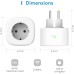 Smart Socket Works with Apple HomeKit, Meross WiFi Plug, Intelligent Plug, Compatible with Siri, Alexa, Google Assistant and SmartThings, No Hub Required, 16A, 2.4GHz, 1 piece