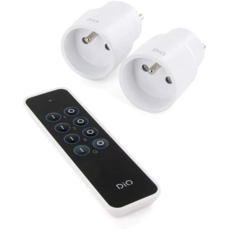 DiO Connected HOme Set of 2 Power Outlets with Remote Control DiO - 2300W - White