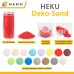HEKU High-Quality Red Decorative Sand (Approx. 750 g), Fine Grain (0.1 - 0.5 mm), Resealable Tub, Versatile for Decoration and Crafts, Red
