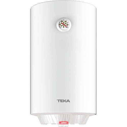 Teka EWH 50 C – Electric Thermo Flask, Capacity 50 L, Vertical Installation, with Thermometer and Safety Valve, Vertical Electric Thermo, White