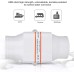12V 3 Inch Inline Air Fan for RV Trailer Yacht 130CFM 3800LPM High Quality ABS Silent Waterproof