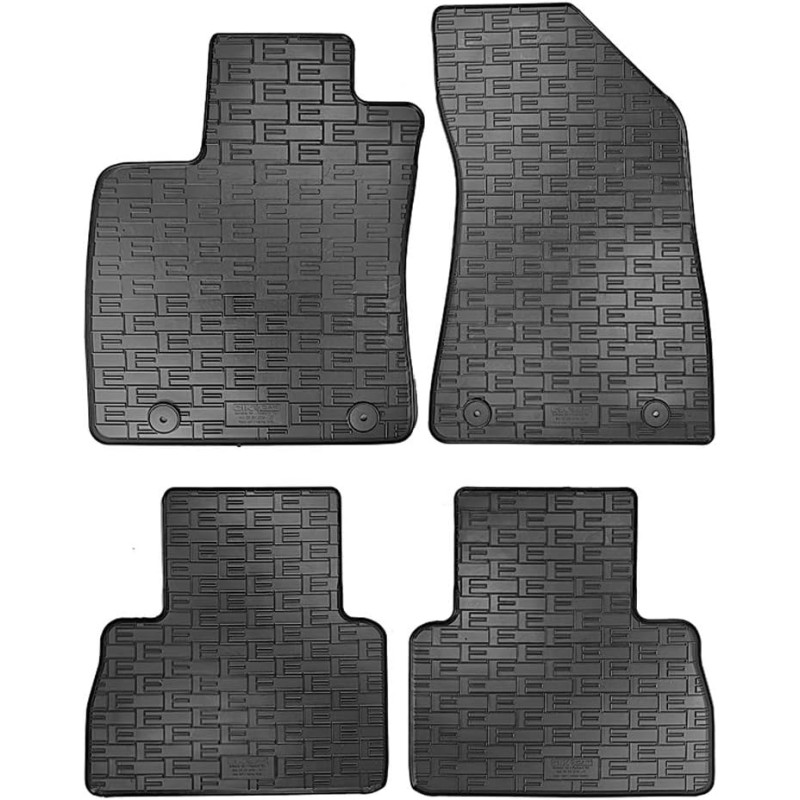 Set of Rubber Mats Compatible with MG ZS (EV) 2019-2024 (4-Piece + Mounting System)