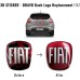 Fiat 3D Car Sticker Replacement Logo for Bravo Rear Red