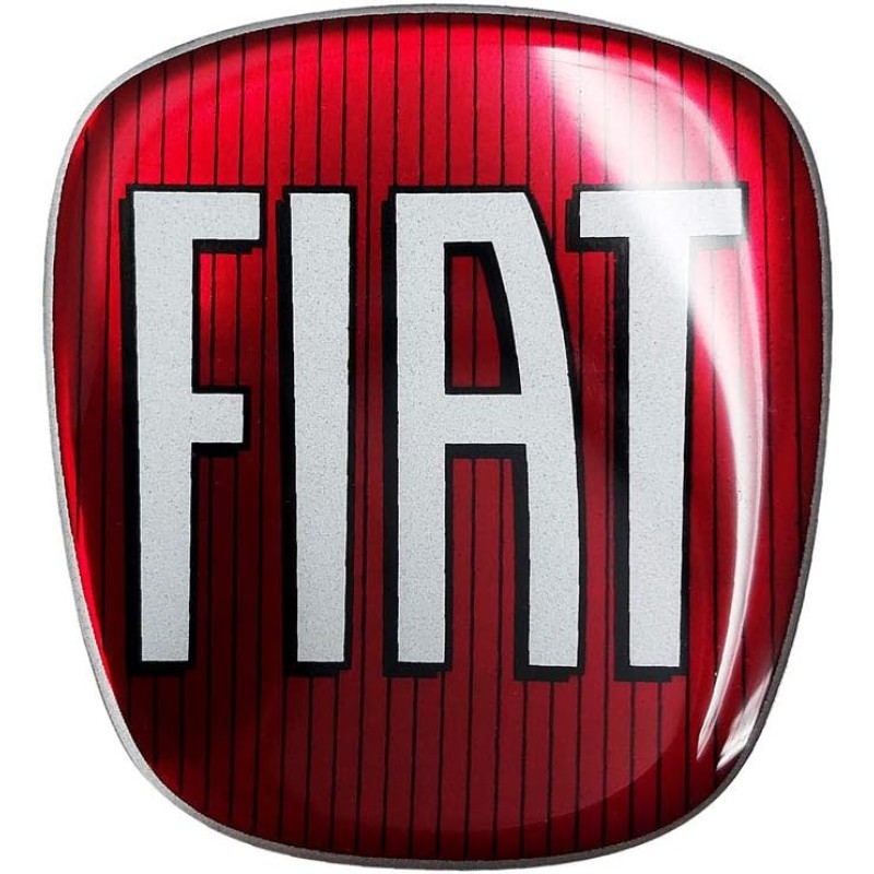 Fiat 3D Car Sticker Replacement Logo for Bravo Rear Red