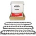 Oregon Pack of 3 3/8 inch LP saw chain for 40 cm rail - 56 drive links, 1.3 mm - low-kickback chain compatible with Dolmar, Einhell, McCulloch, Black & Decker and more