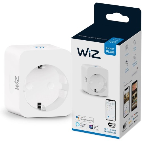 WiZ Smart Plug - Smart Plug - App / Voice Control via Wi-Fi - Single Pack - White