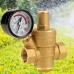 Regun DN15 Pressure Regulator Water, Brass Pressure Reducing Valve, Adjustable Water Pressure Regulator with Pressure Gauge, Can Be Used in Private Homes, Buildings and Factories