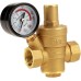Regun DN15 Pressure Regulator Water, Brass Pressure Reducing Valve, Adjustable Water Pressure Regulator with Pressure Gauge, Can Be Used in Private Homes, Buildings and Factories