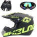 Youth Motorcycle Helmets, Children's Bicycle Helmet, Boys and Girls, Scooter Ski ATV Helmet, ECE Certification, Suitable for All Seasons