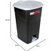 Tayg - 60 Litre Pedal Bin with Black Base and Grey Lid